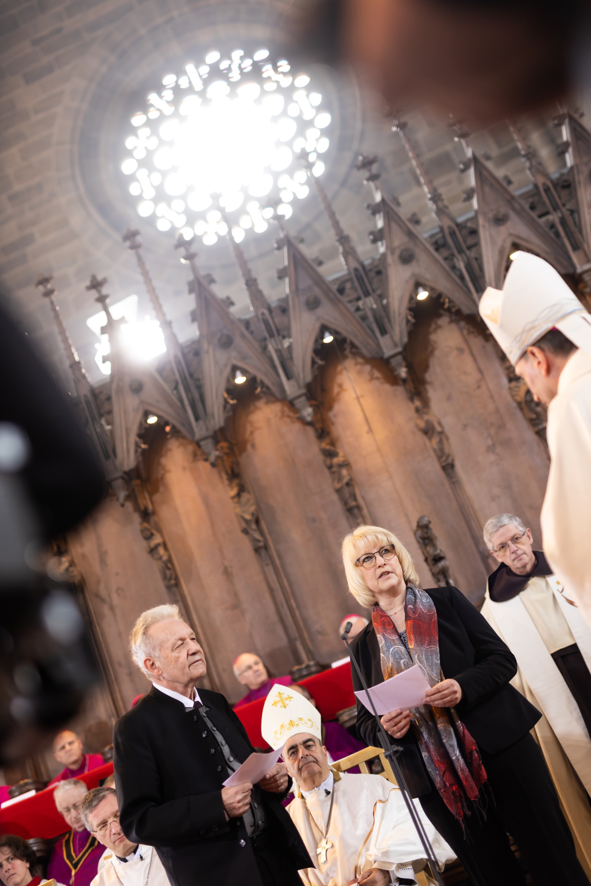 Dr. Günter Heß und Astrid Schubert, Vorsitzende des Diözesanrats im Erzbistum Bamberg Amtseinführung Erzbischof Herwig Gössl