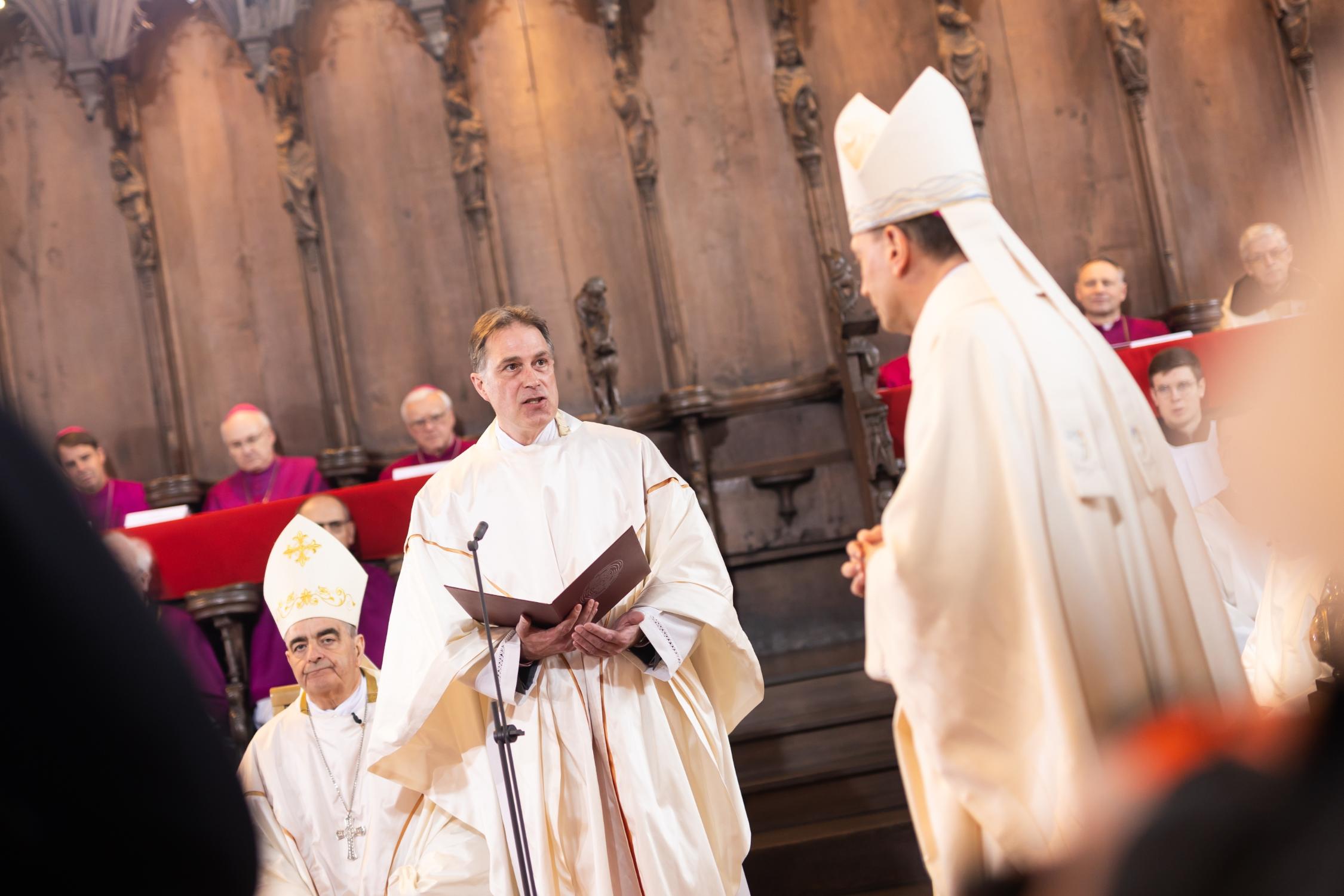 Pfarrer Stefan Alexander, Vorsitzender des Priesterrats im Erzbistum Bamberg Amtseinführung Erzbischof Herwig Gössl